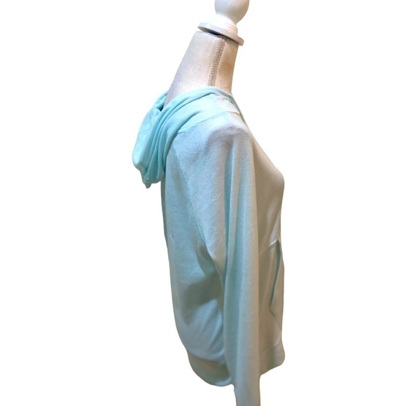 LIV Outdoor lightweight knit aqua hoodie kangaroo pocket size small - Picture 7 of 12